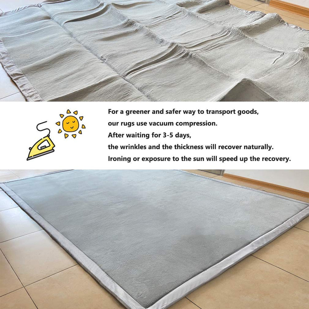 Loartee large play area rug accommodates multiple toys and friends.