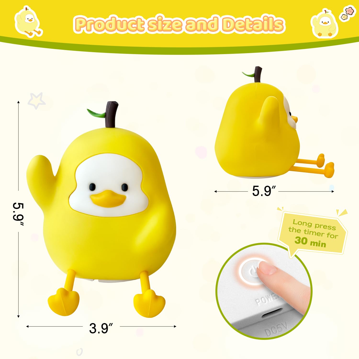 loatme yellow duck nursery decor that adds gentle ambience