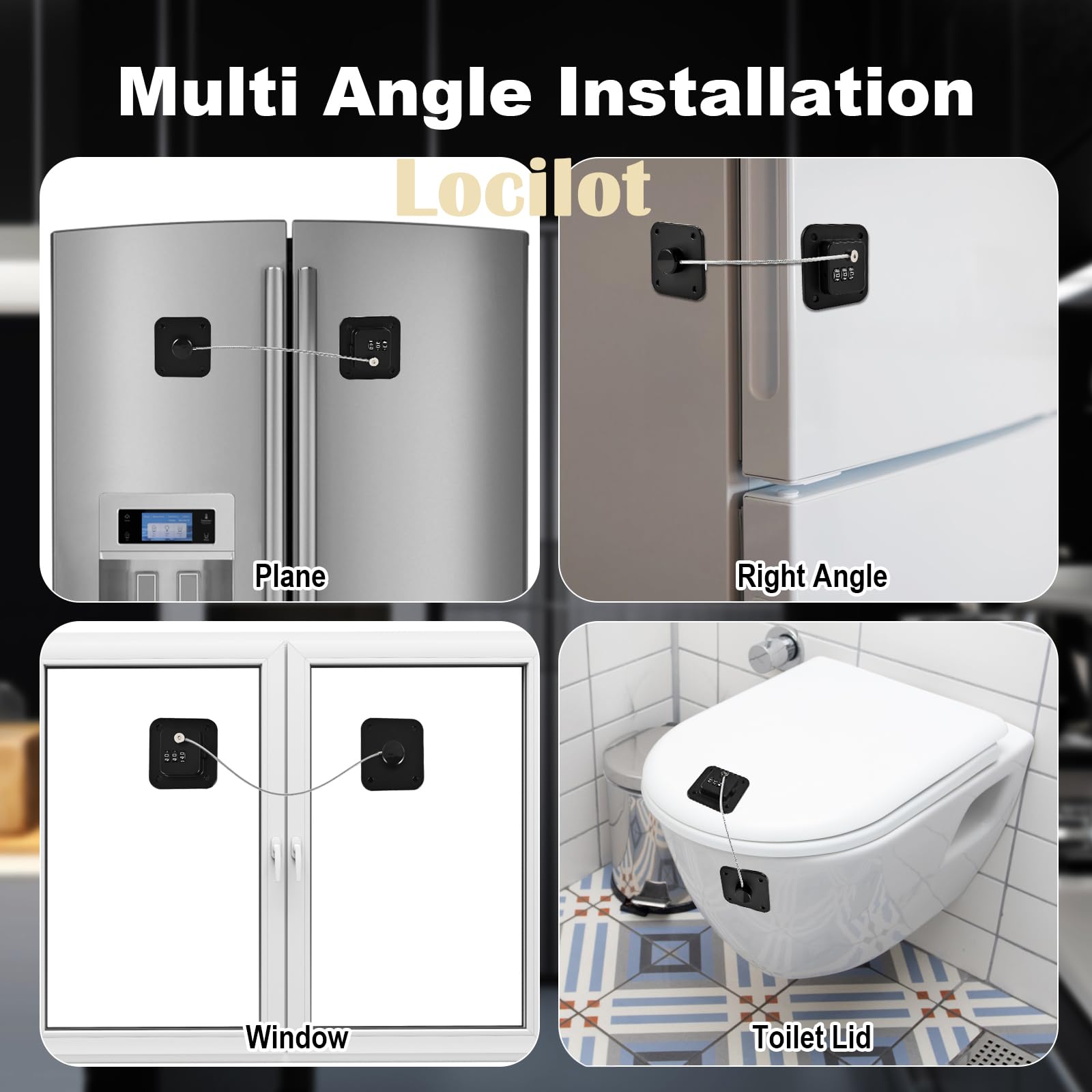 Locilot 360-degree cylinder fits many door types for flexible placement.