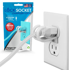 Lock Socket 3-prong outlet lock secures plugs to prevent unplugging in busy spaces