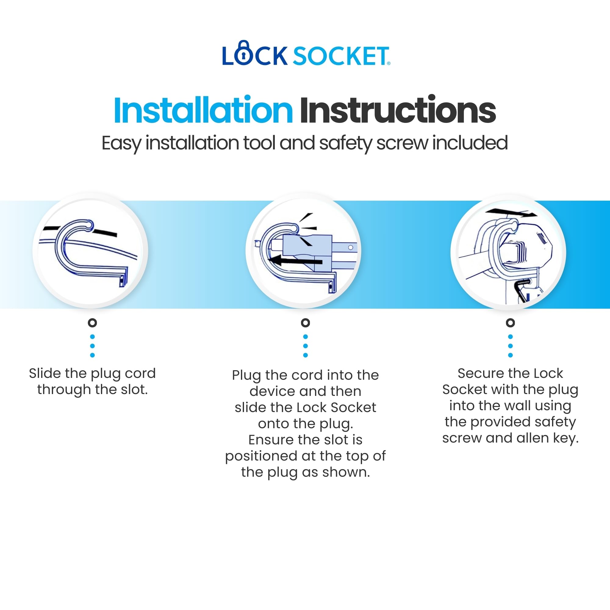 Lock Socket easy snap-on installation saves time in homes and businesses