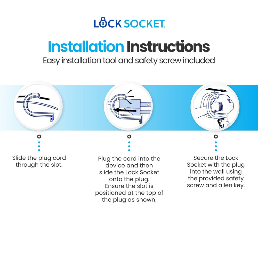 Lock Socket easy snap-on installation saves time in homes and businesses