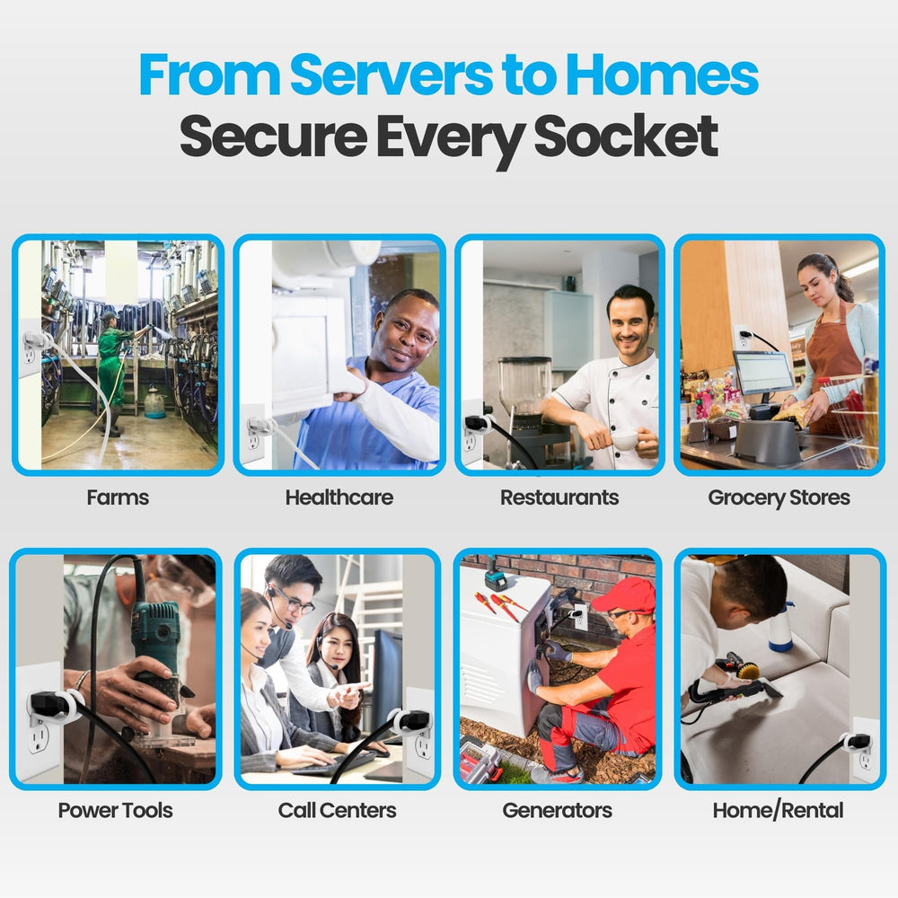 Lock Socket usage in commercial settings fits standard and Decora plates