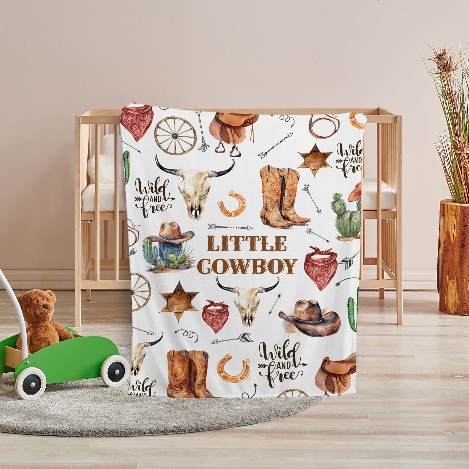 Locobird western blanket is a toddler throw for cozy days.