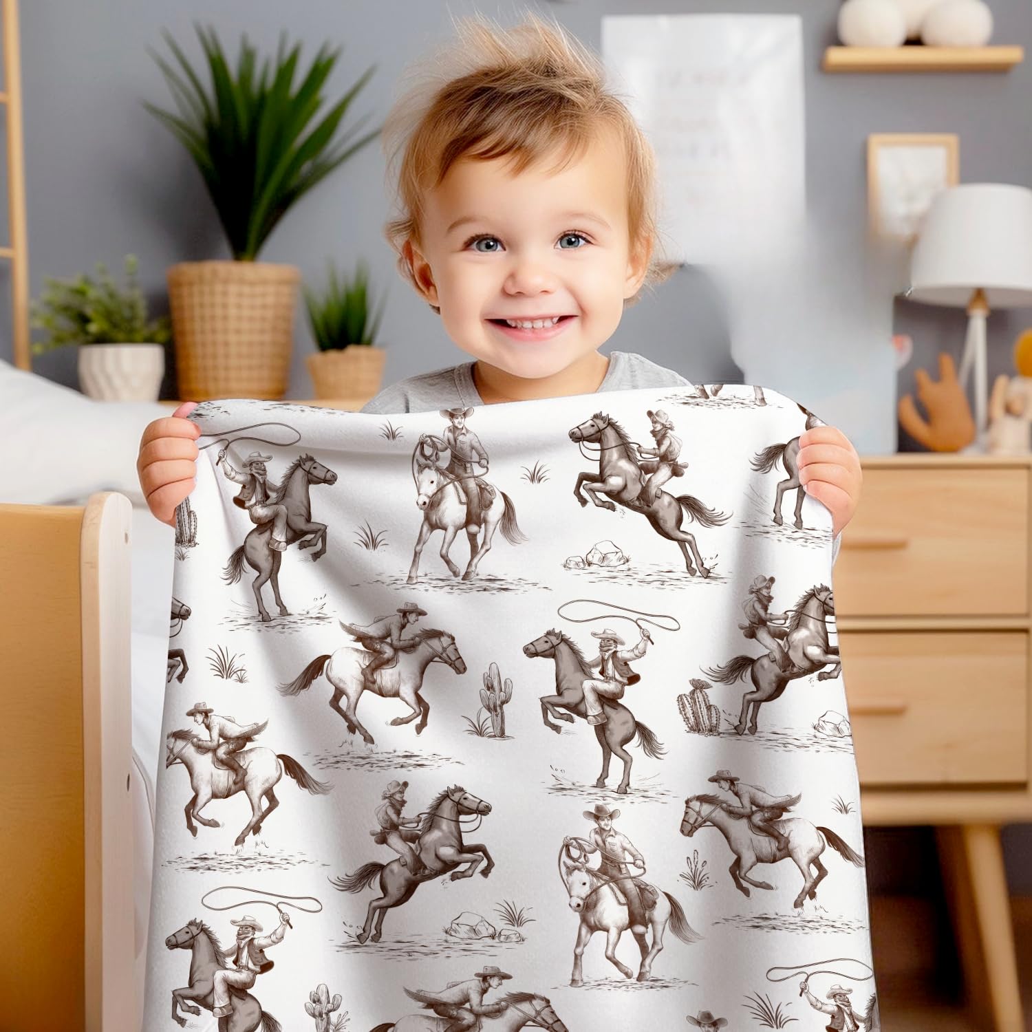 Locobird Western Blanket ready for travel and stroller rides.