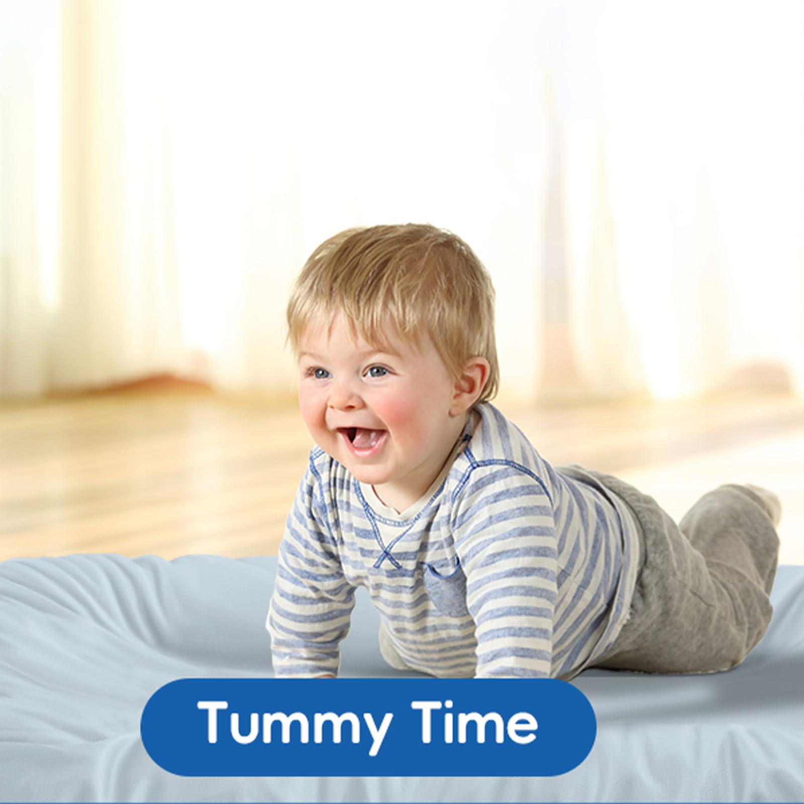 Loevin Baby Lounger blue nap-time scene