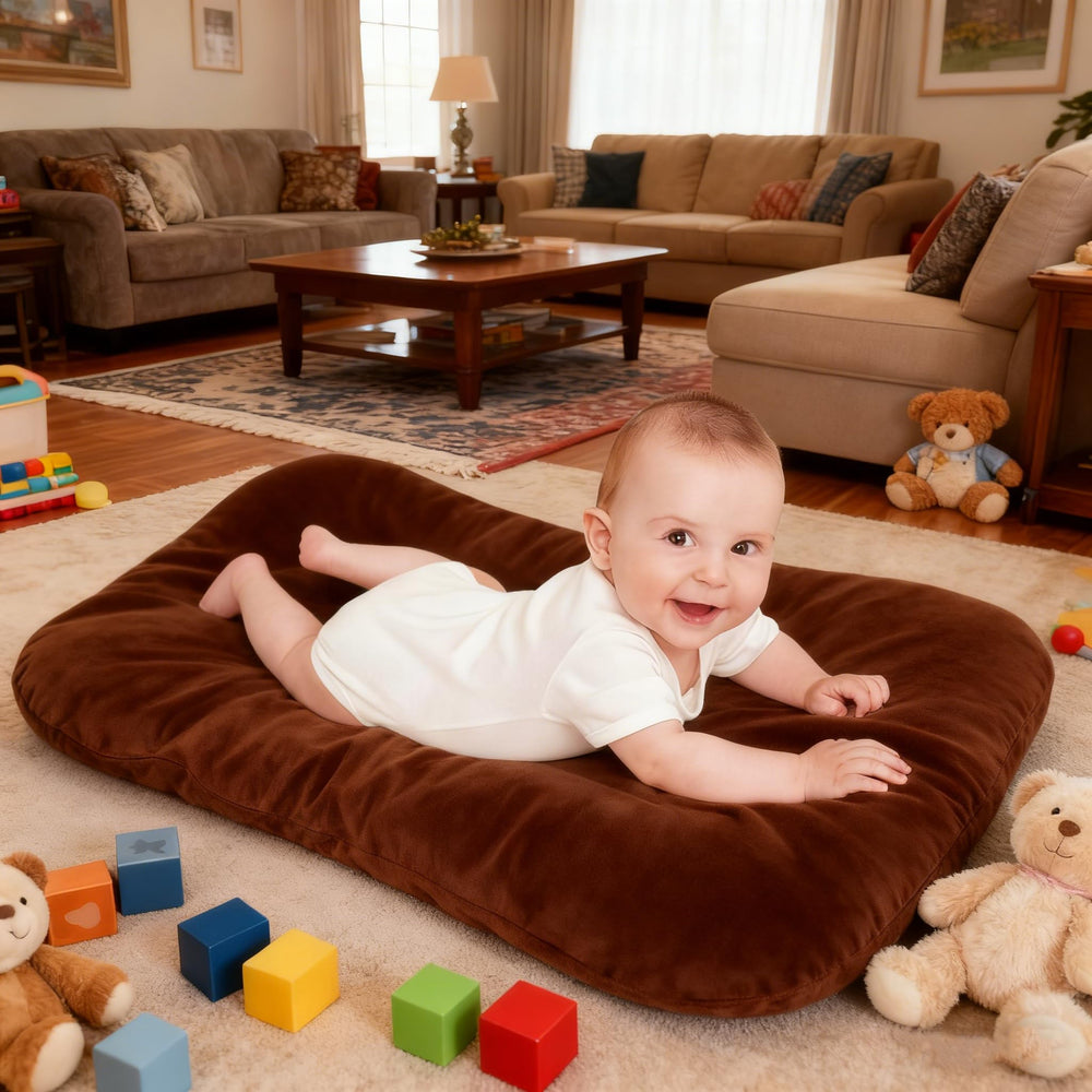 Loevin baby lounger shown packed for travel, lightweight and easy to transport.
