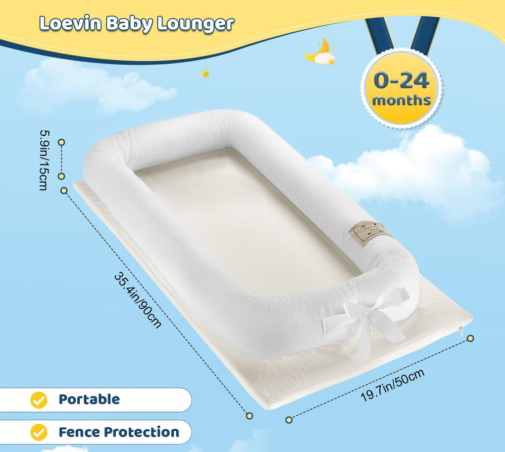 Loevin baby play mat with guardrails supports safe tummy time and play.