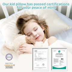 LOFE kids pillow zipper design enabling easy height adjustment and filling management