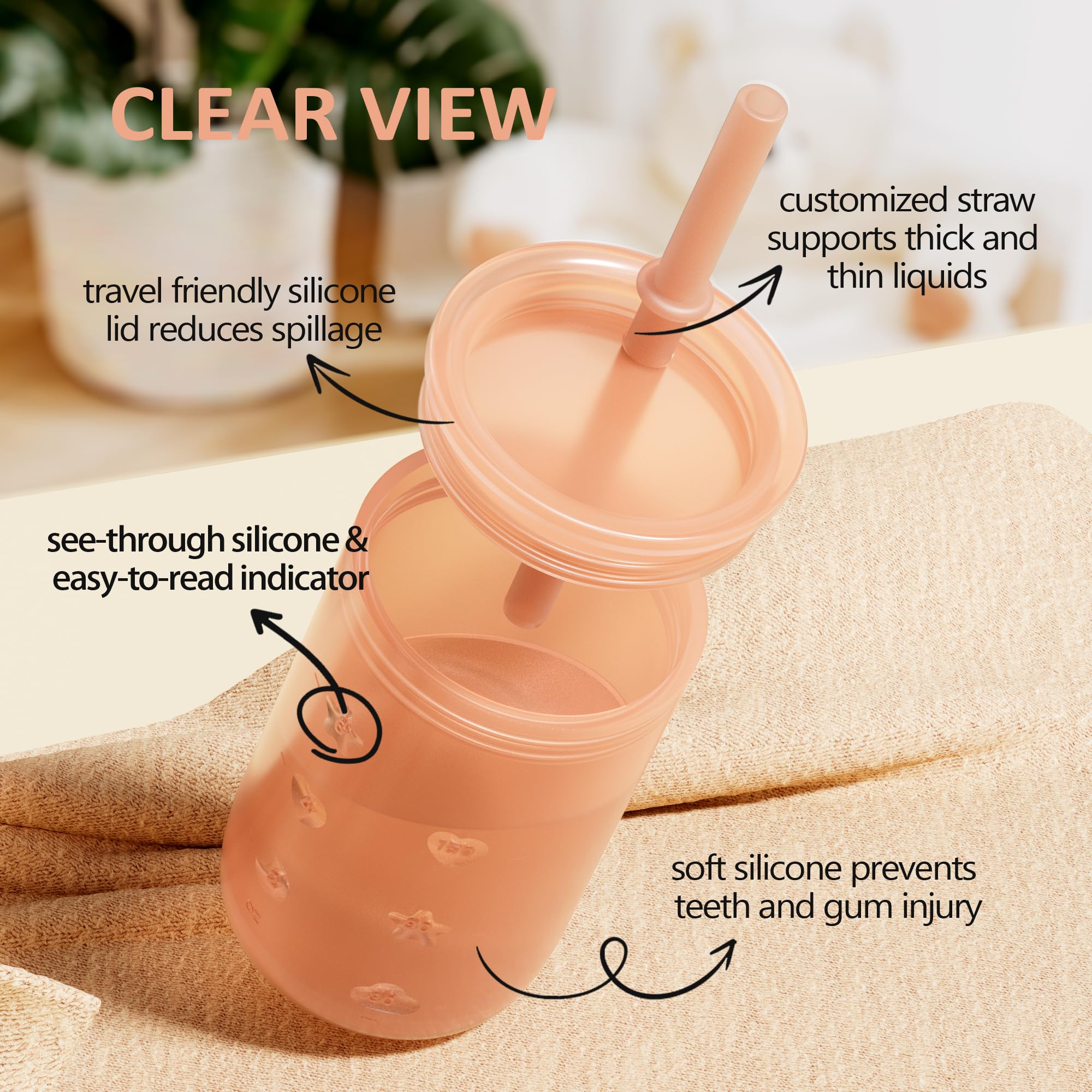 Login Life Sippy Cup coral-pattern design adds baby-friendly appeal at mealtimes.