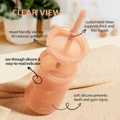 Login Life Sippy Cup coral-pattern design adds baby-friendly appeal at mealtimes.