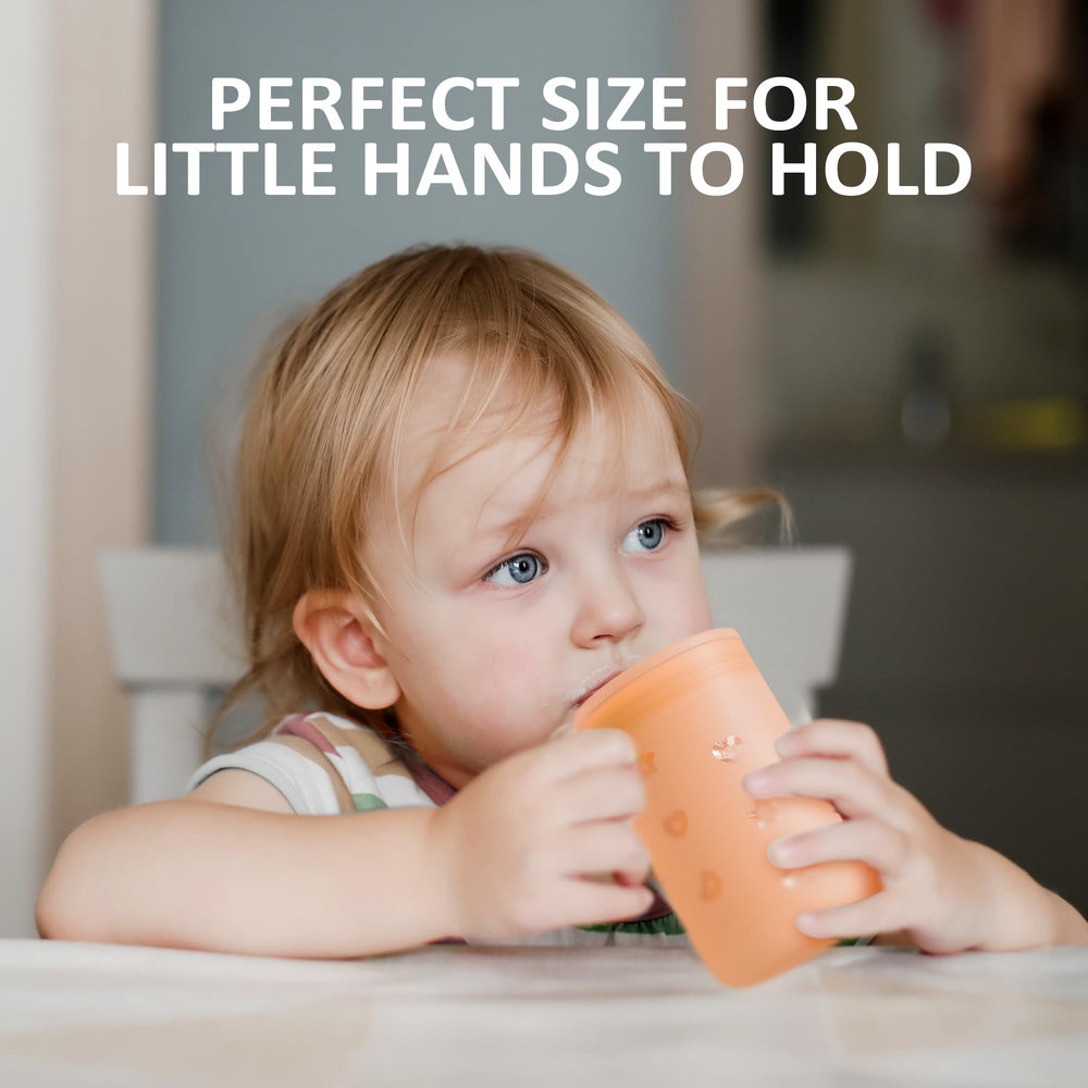Login Life Sippy Cup coral silicone material feels soft and durable.