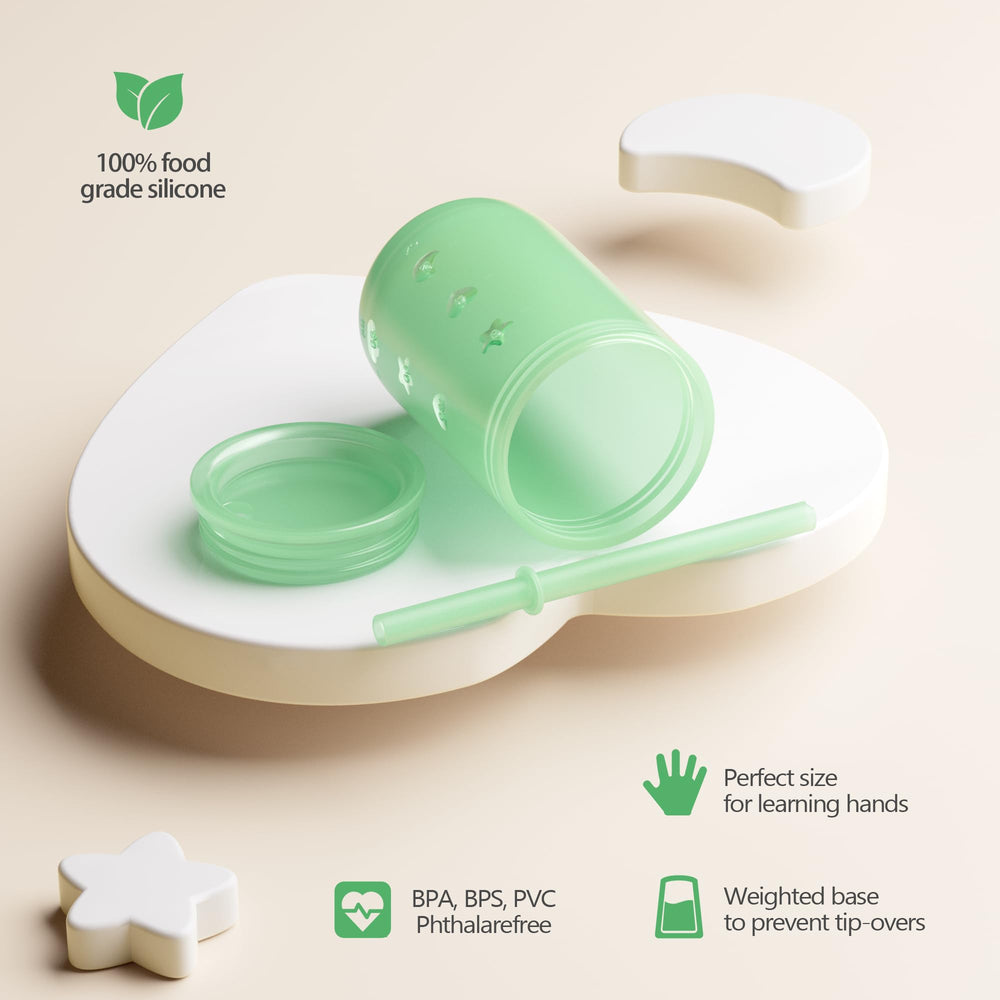 Login Life Sippy Cup outside scale markings help monitor intake easily