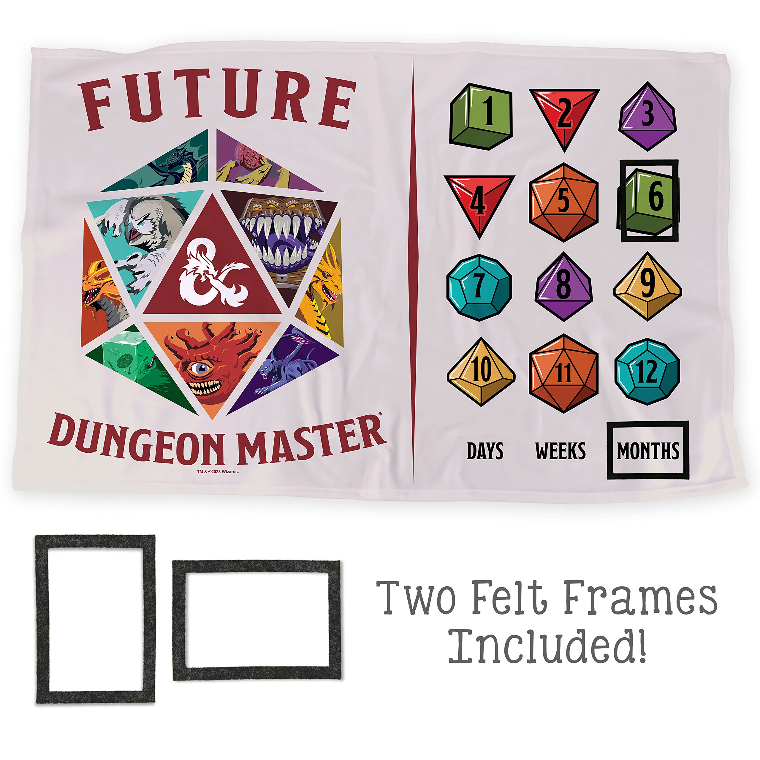 LOGOVISION D&D Beholder milestone blanket as a playful photo backdrop
