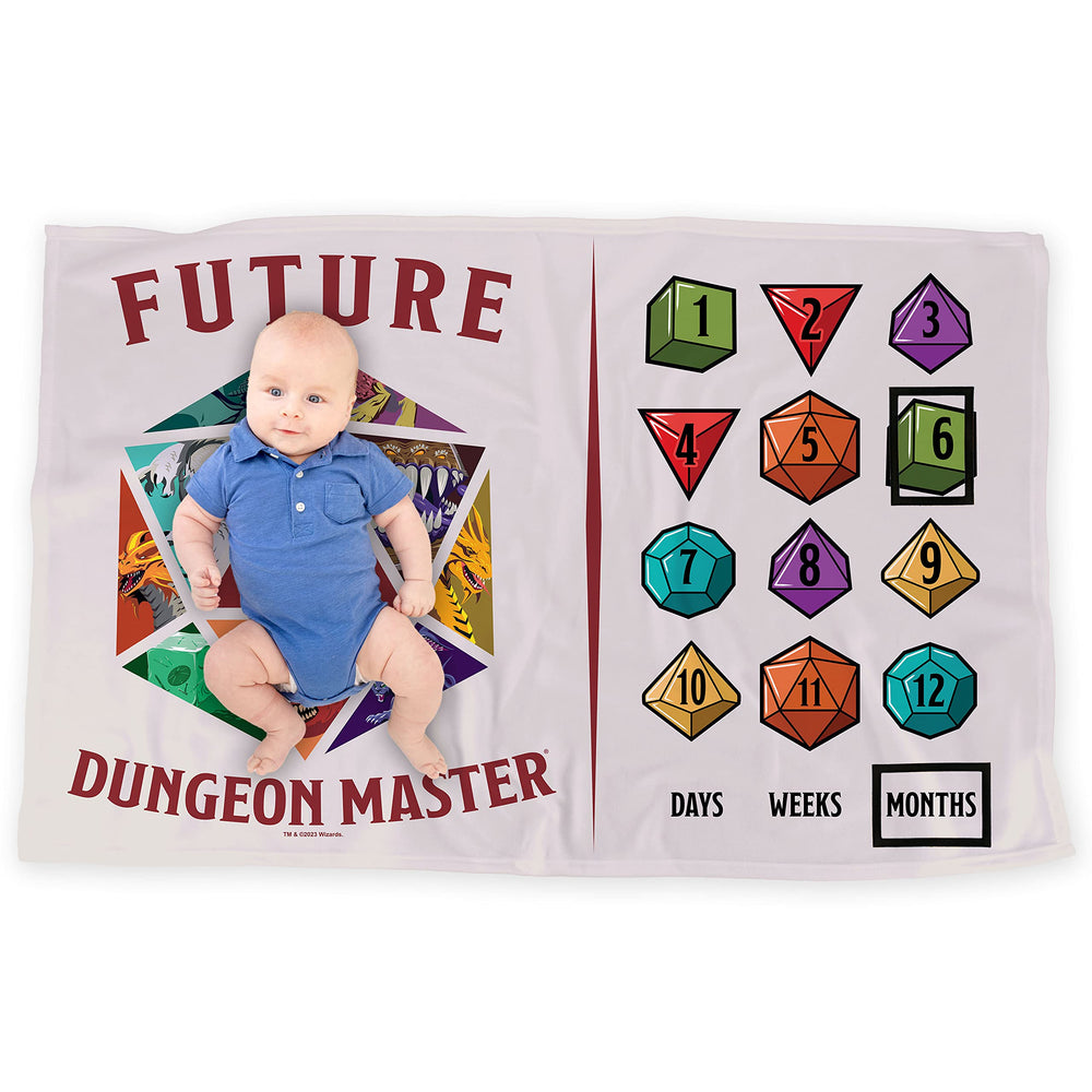 LOGOVISION D&D Gelatinous Cube milestone blanket for baby photos and growth milestones
