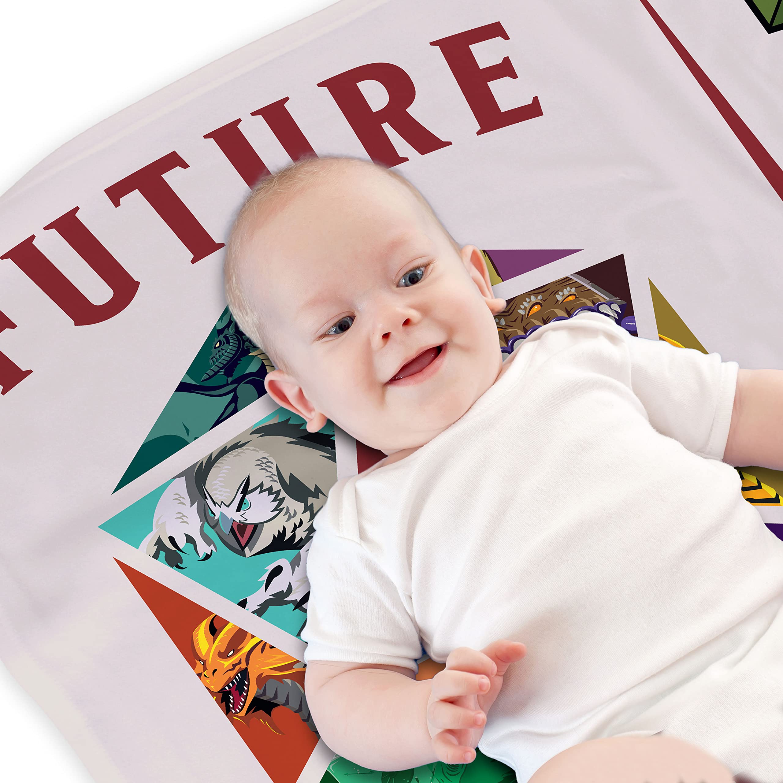 LOGOVISION D&D Owlbear milestone blanket ideal for baby milestone shots