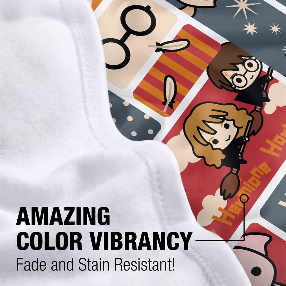 LOGOVISION Harry Potter chibi pattern blanket for infants, soft cuddles.