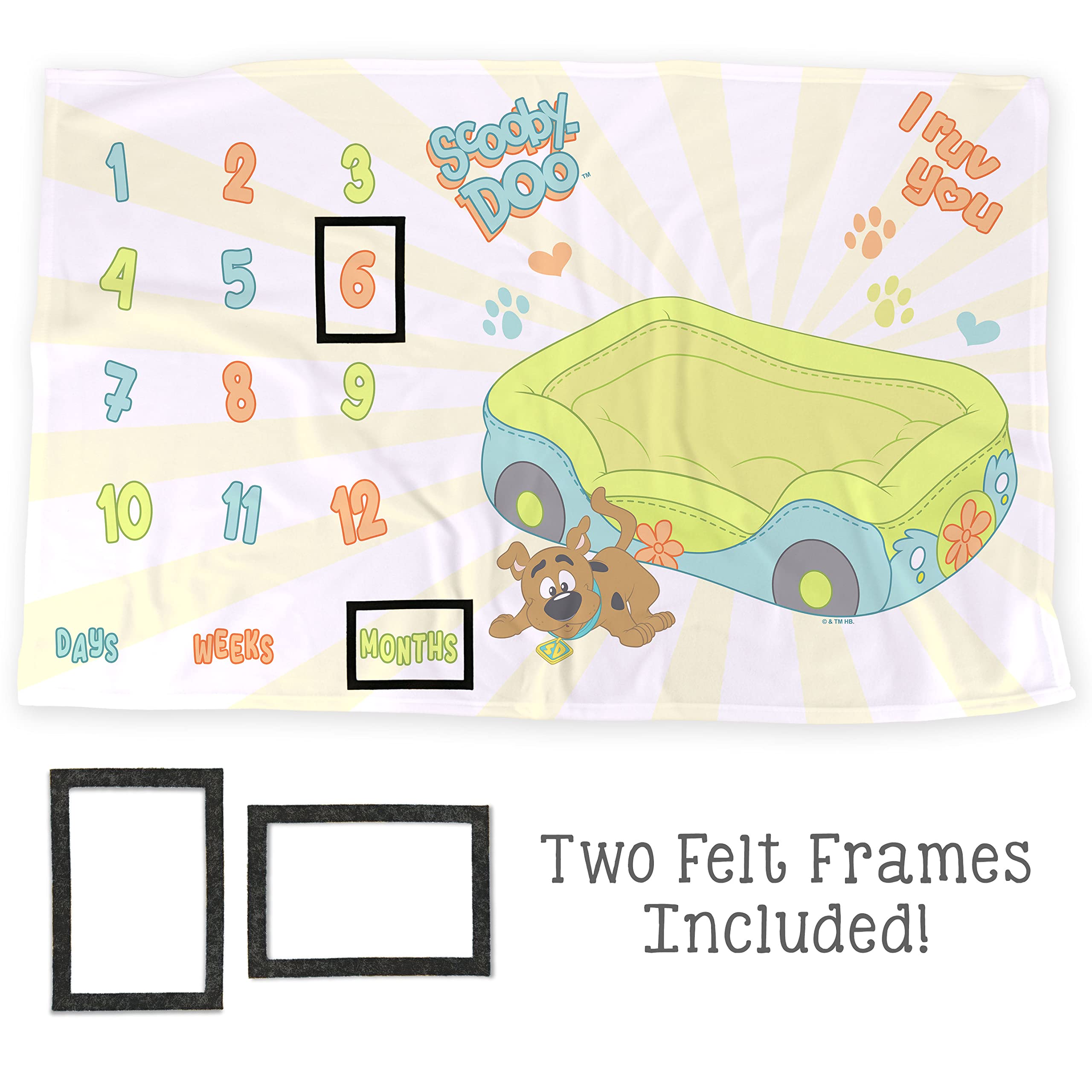 LOGOVISION milestone-frames with felt markers highlight growth moments in photos.