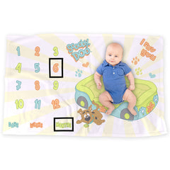 LOGOVISION Scooby-Doo milestone blanket offers a roomy backdrop for adorable baby milestone photos.