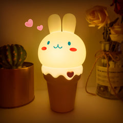 LOHAS LED Bunny Ice Cream Night Light adds playful charm to bedrooms and nurseries.