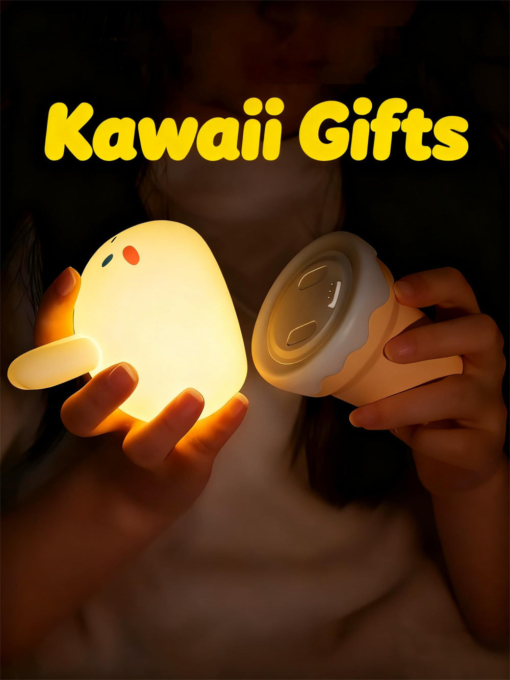 LOHAS LED Bunny Ice Cream Night Light timer of 15 or 30 minutes.