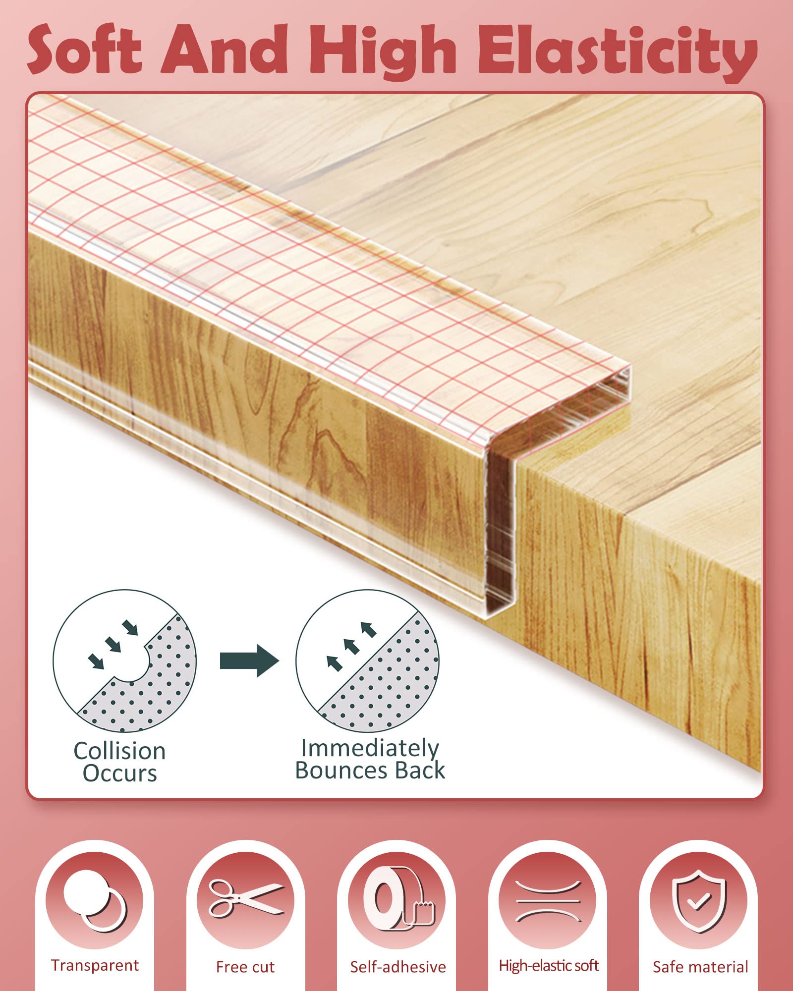 Loiion baby proofing edge safety guard on a kitchen counter