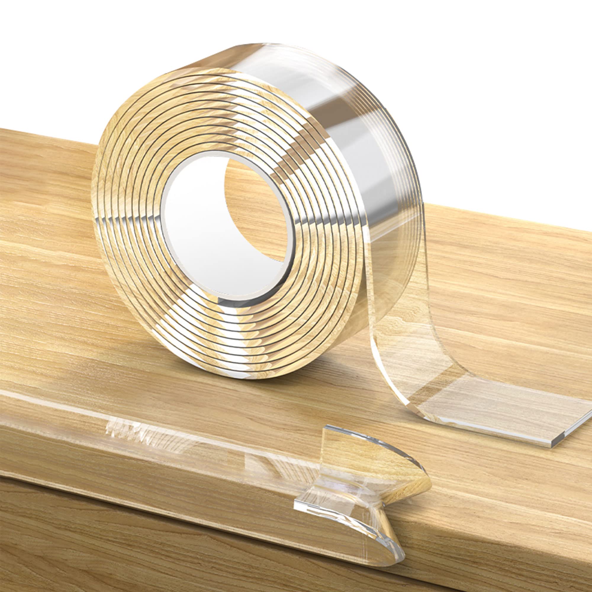 Loiion corner protectors with a clear edge strip protecting a dining table