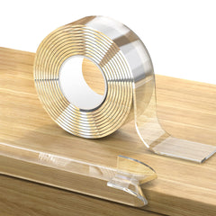Loiion corner protectors with a clear edge strip protecting a dining table