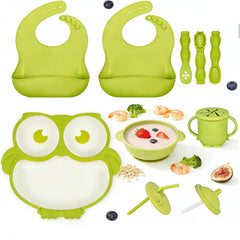 Lokeisna silicone baby feeding set with suction bowl for mess-free meals.