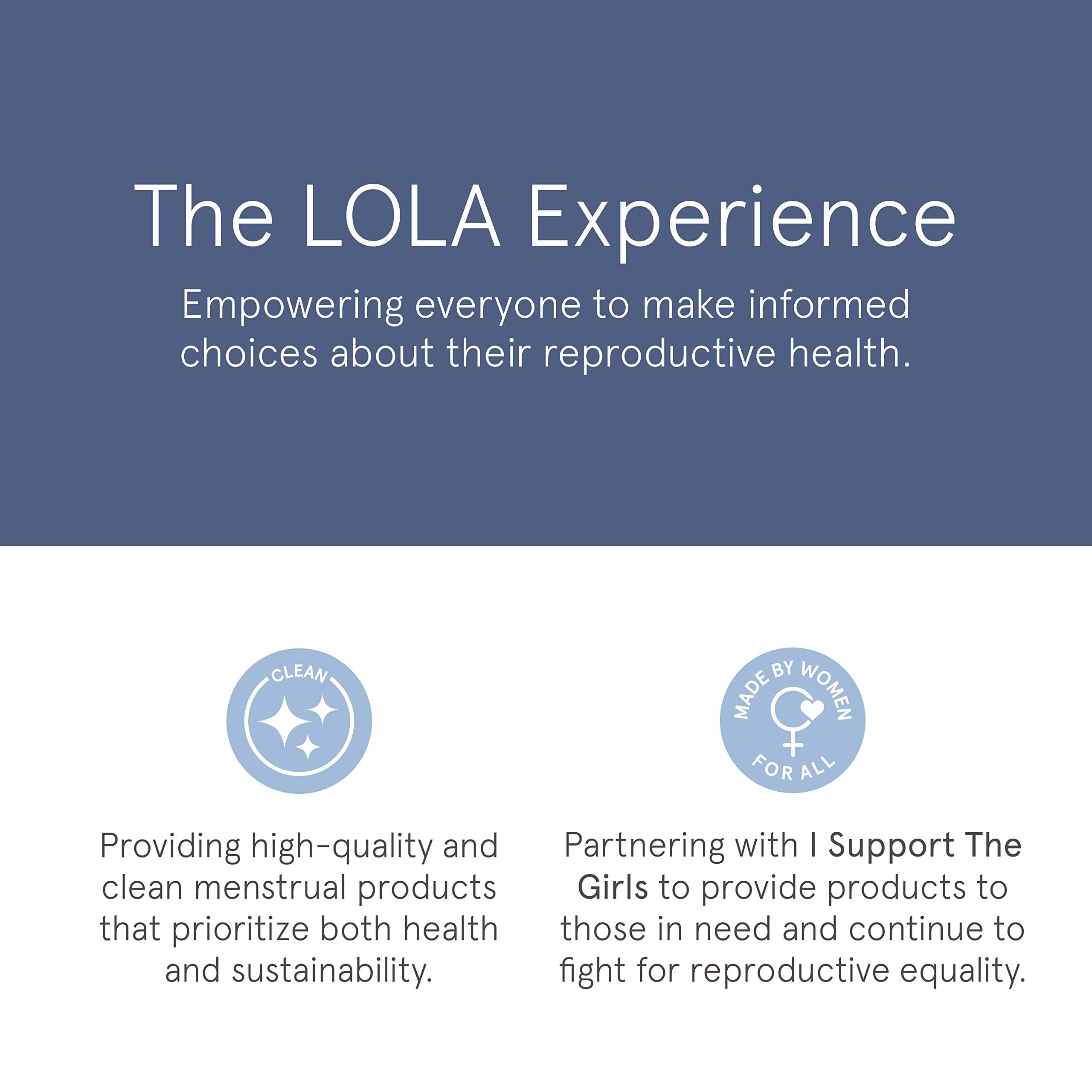 LOLA brand supports donations and advocacy for better period equity.