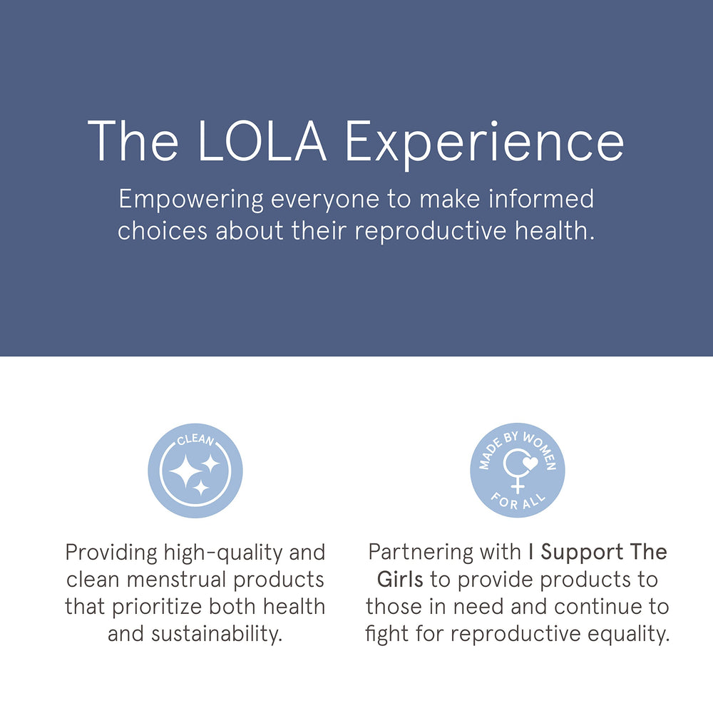 LOLA products use clean ingredients without toxins or dyes