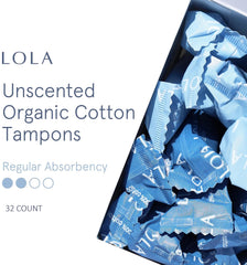 LOLA tampons with BPA-free applicator offer smooth, toxin-free insertion.