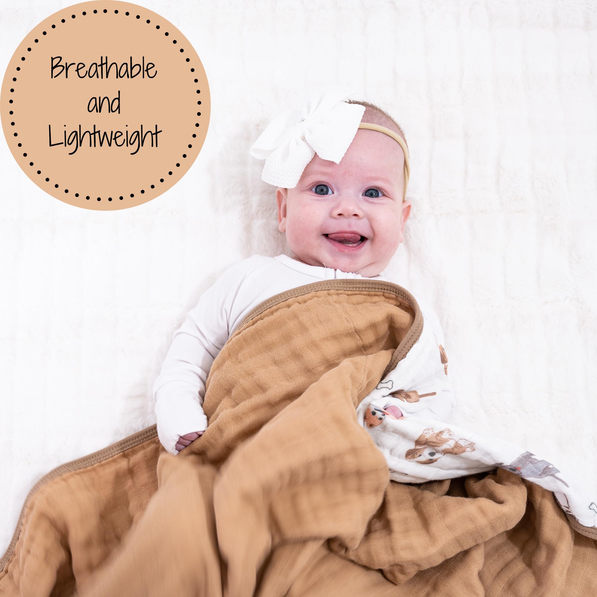 LollyBanks 47x47 inch quilt offers generous coverage from newborn to toddler.