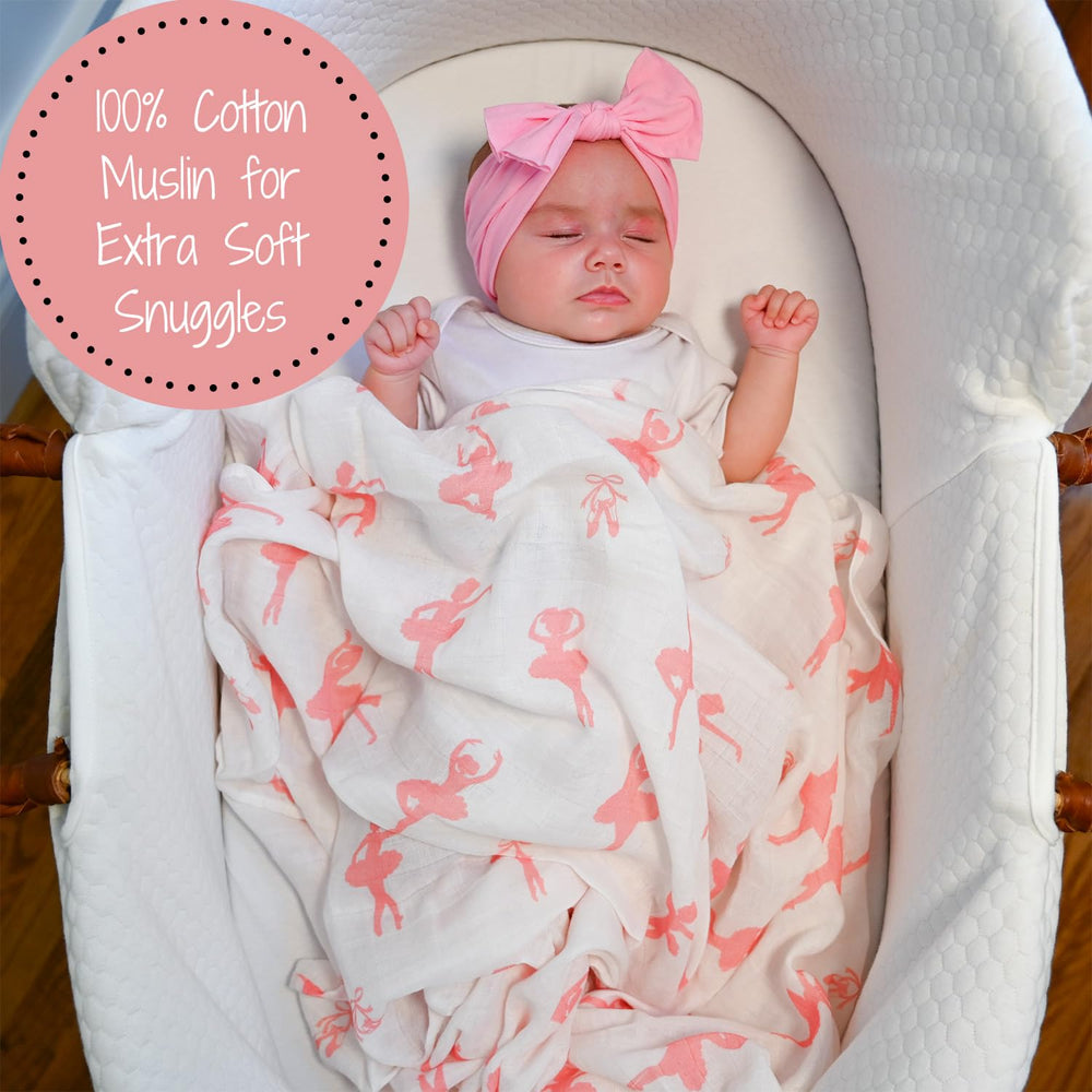 LollyBanks 47x47 inch swaddle blanket ample wrap for newborns
