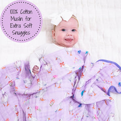 LollyBanks 6-layer warmth muslin blanket for newborn to toddler snuggles