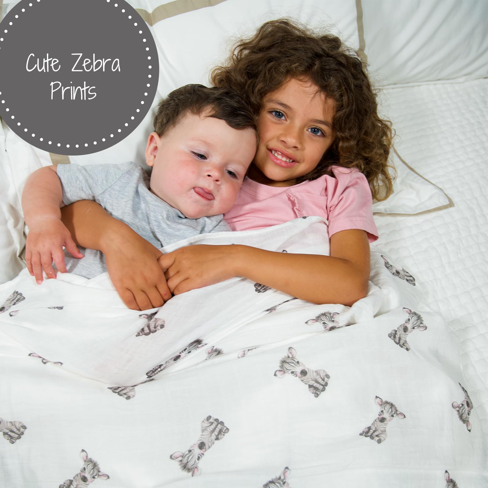 LollyBanks animal-print swaddle design for easy wrap and security.