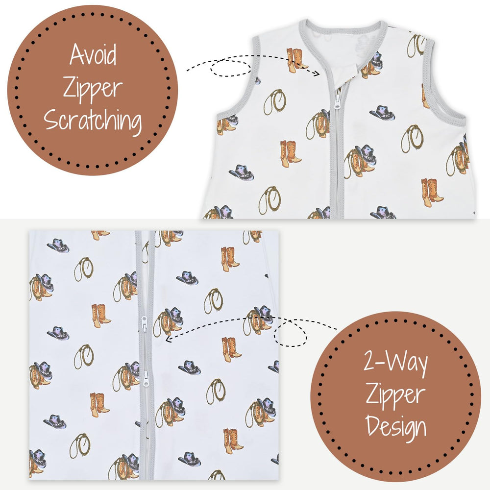 LollyBanks baby boy sleep sack with cowboy hat theme