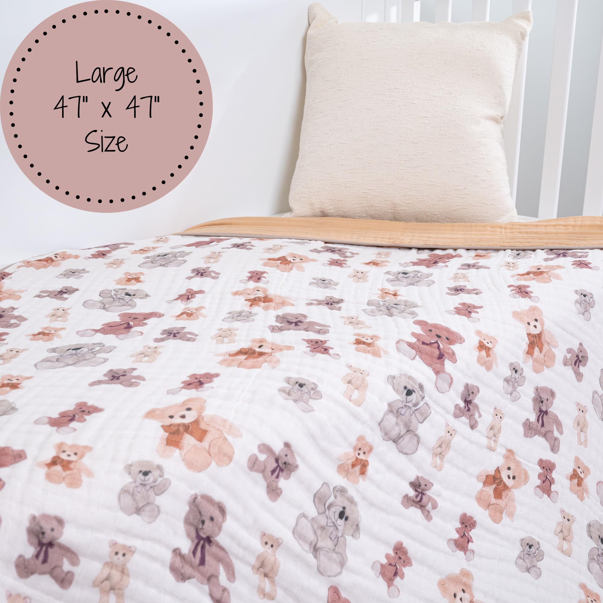 LollyBanks baby quilt in nursery setup for soft comfort.