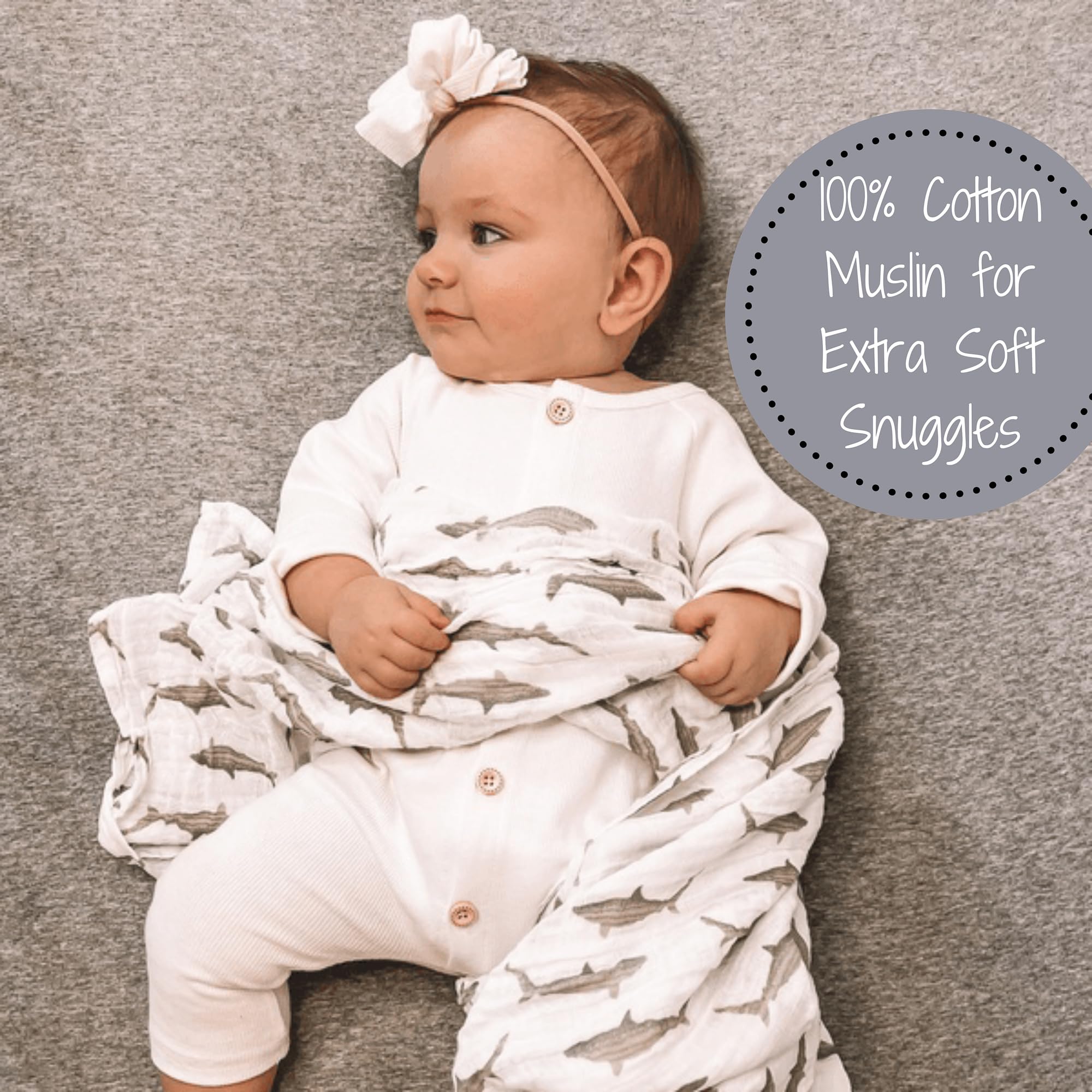 LollyBanks baby snuggle swaddle for burp and nursing use.