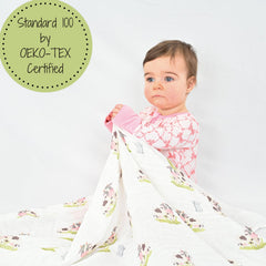 LollyBanks baby snuggle time with soft cotton muslin fabric