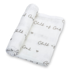 LollyBanks baby swaddle blanket showing soft cotton muslin texture for newborn comfort
