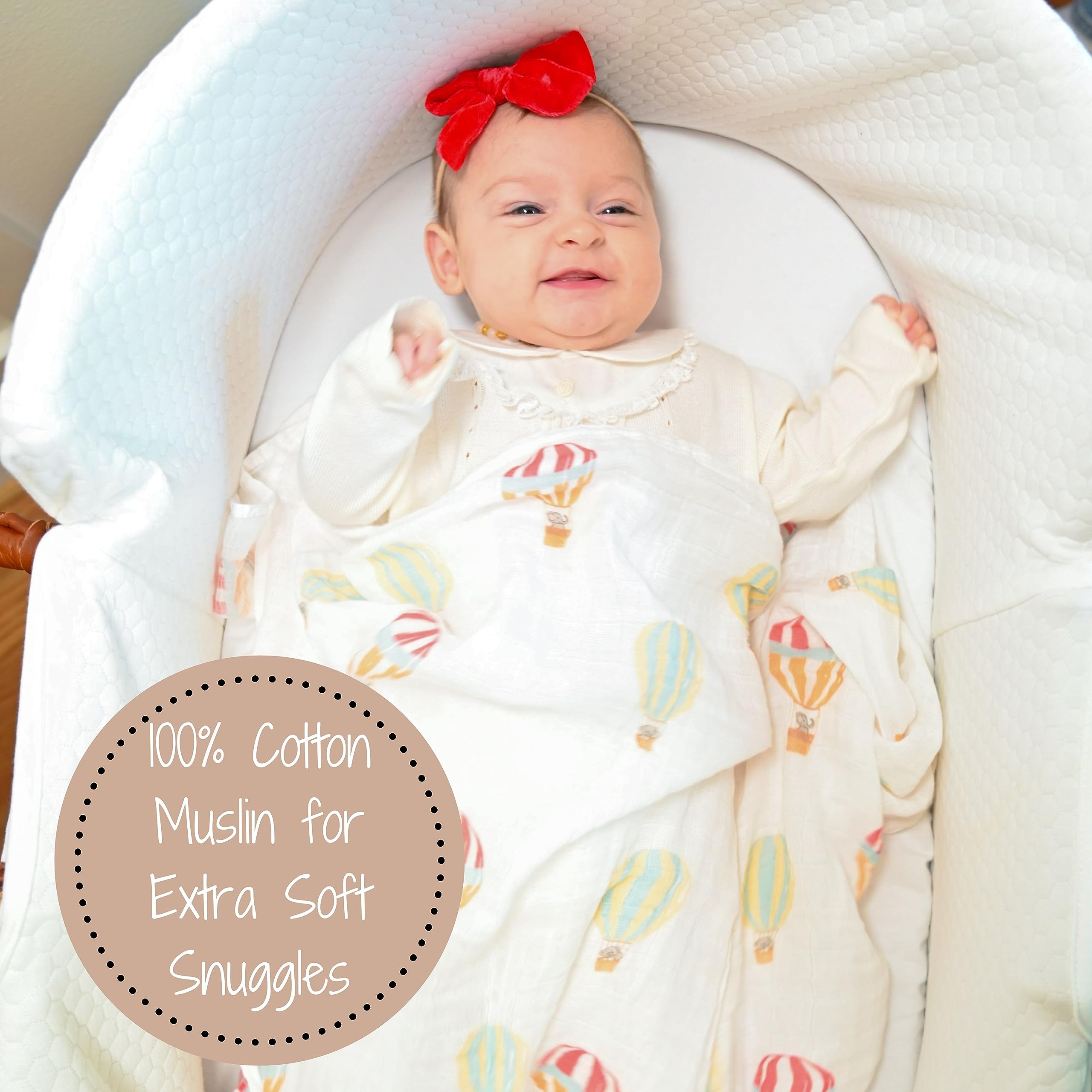 LollyBanks breathable, lightweight cotton keeps babies cool and comfy
