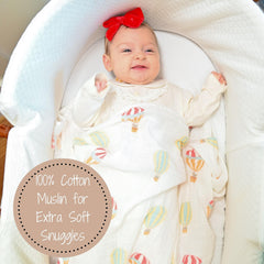 LollyBanks breathable, lightweight cotton keeps babies cool and comfy