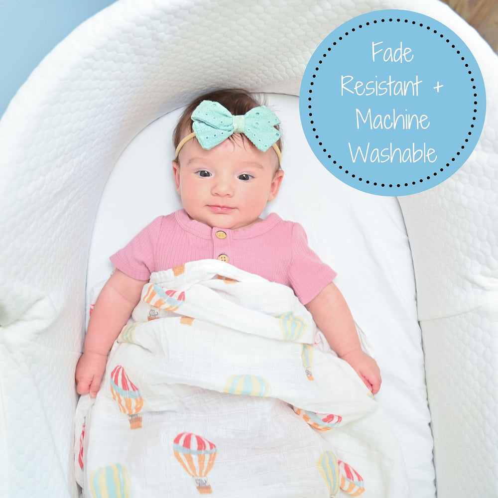 LollyBanks 47x47 inch swaddle offers roomy wrap for newborn comfort