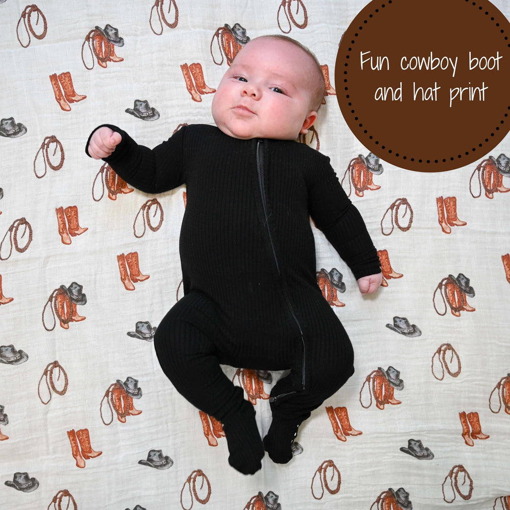 LollyBanks 47x47 size blanket ready for newborn swaddling