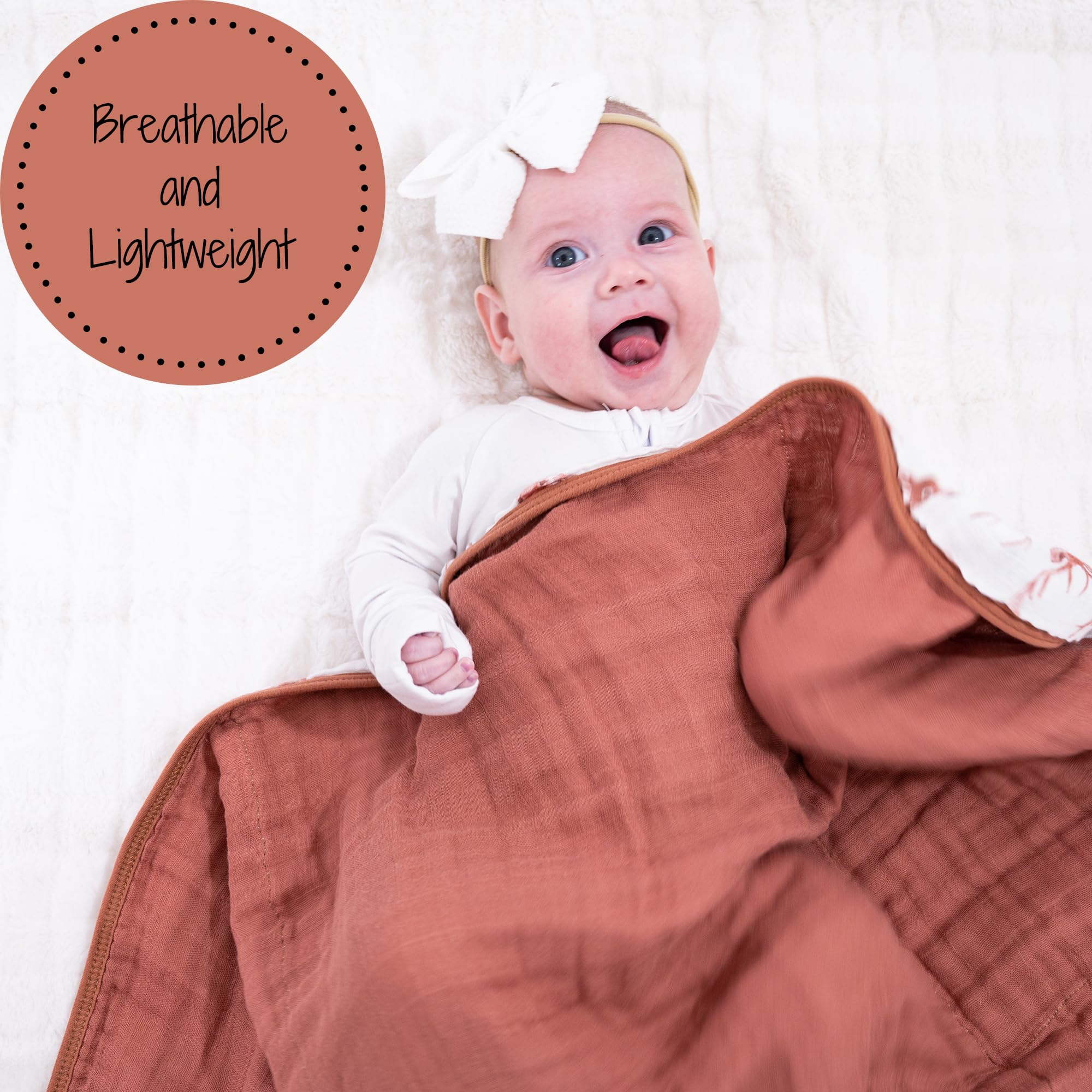 LollyBanks blanket folded to 47x47 inches for easy crib layering