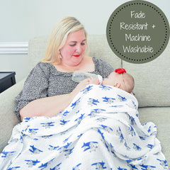 LollyBanks breathable lightweight swaddle, comfortable wrap for all-day use.