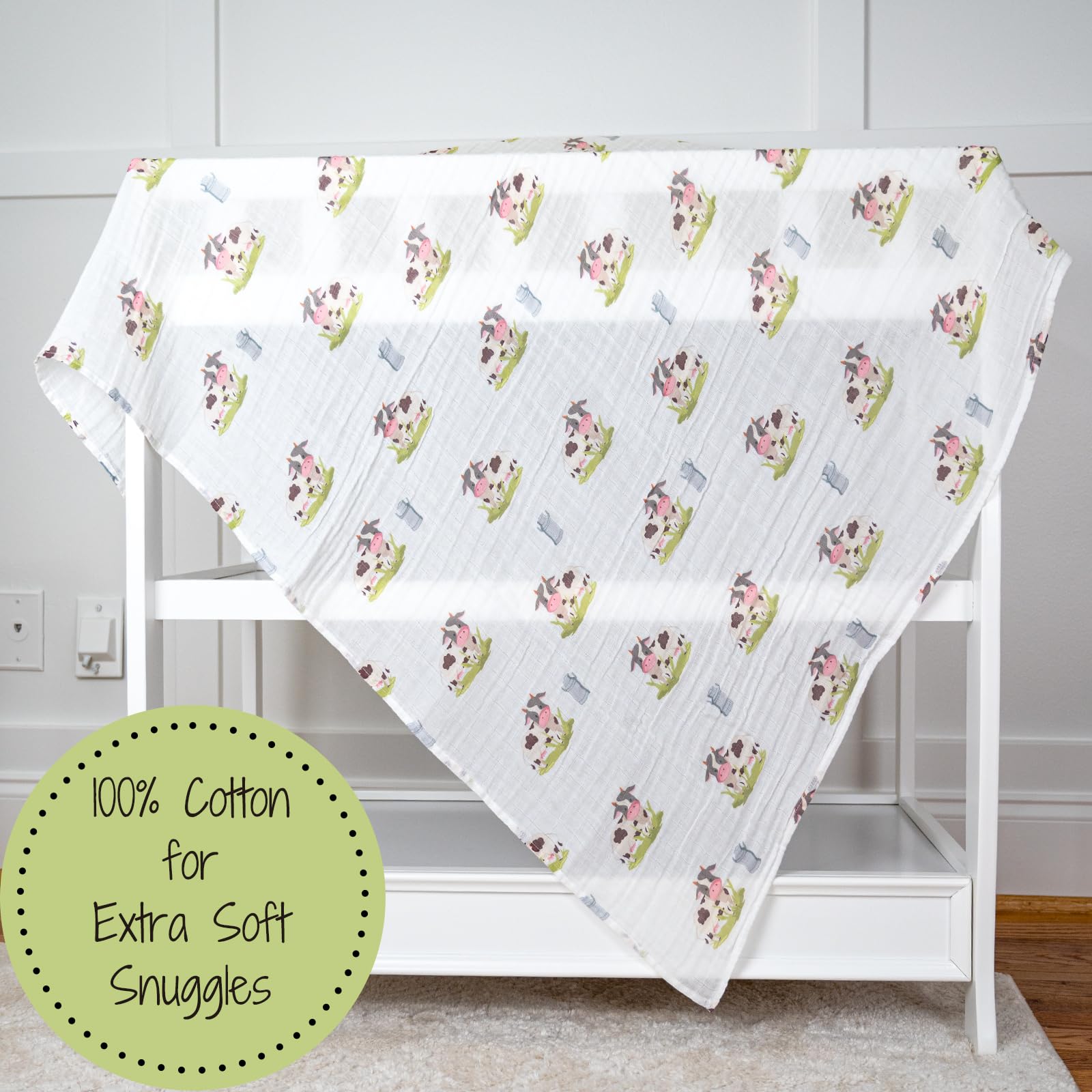 LollyBanks versatile burp cloth and swaddle for on the go