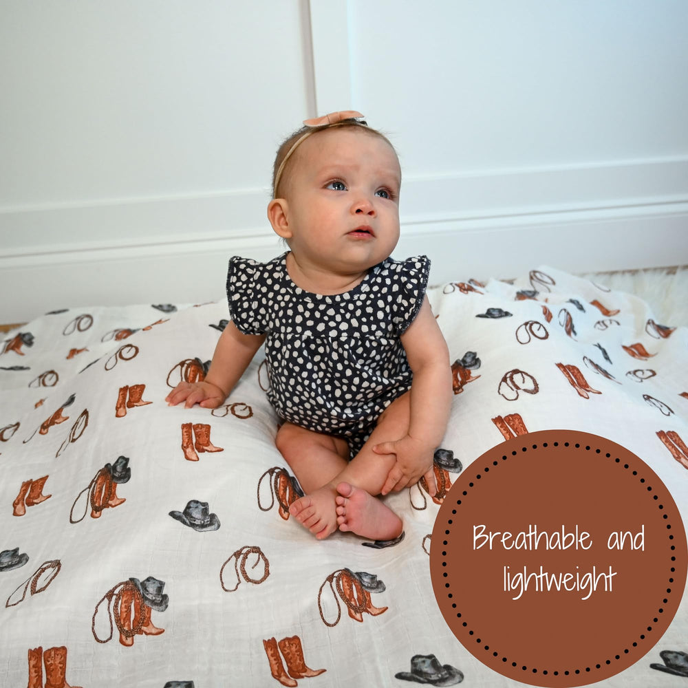 LollyBanks blanket used as burp cloth and snuggle blanket