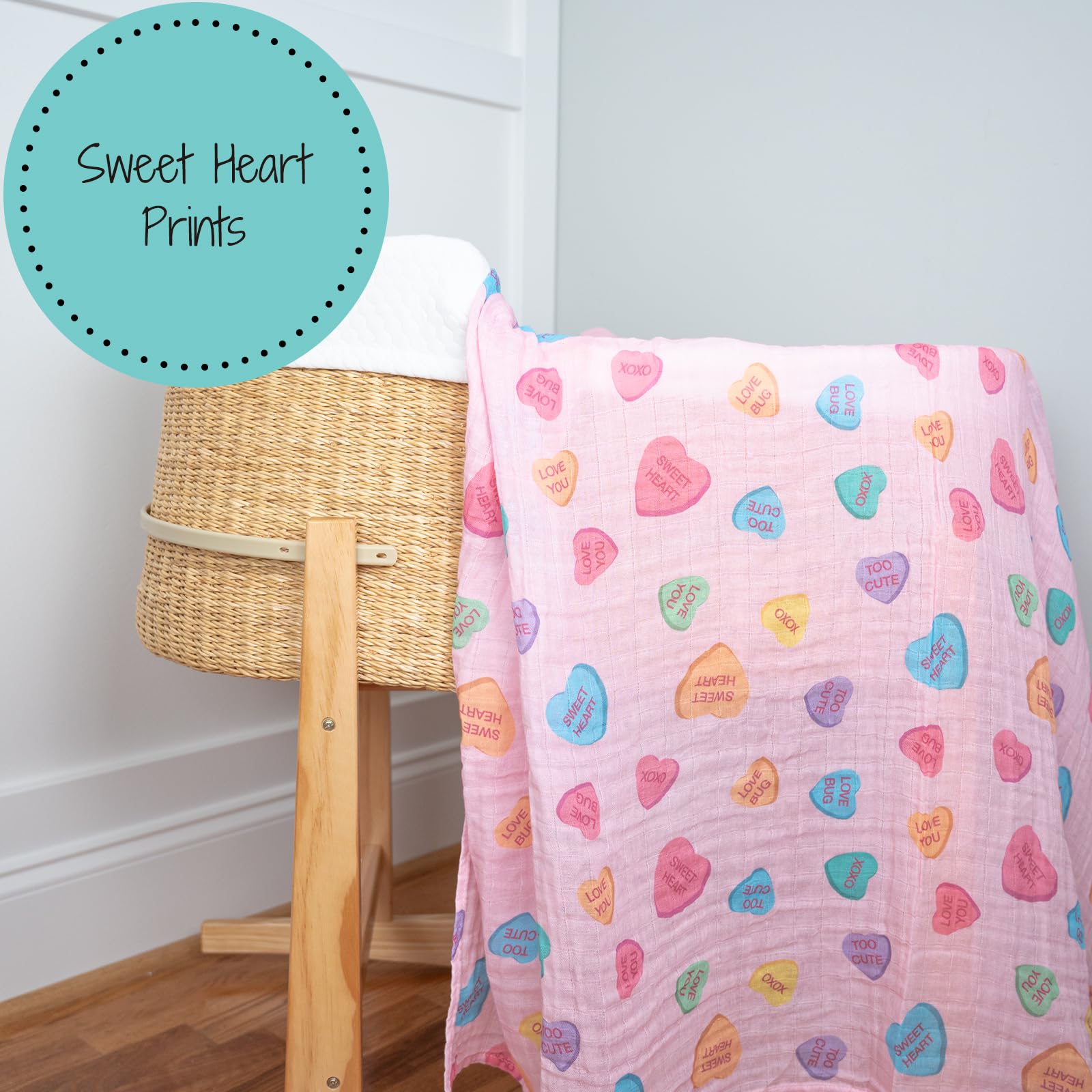 LollyBanks muslin swaddle is machine washable and softens after washing.